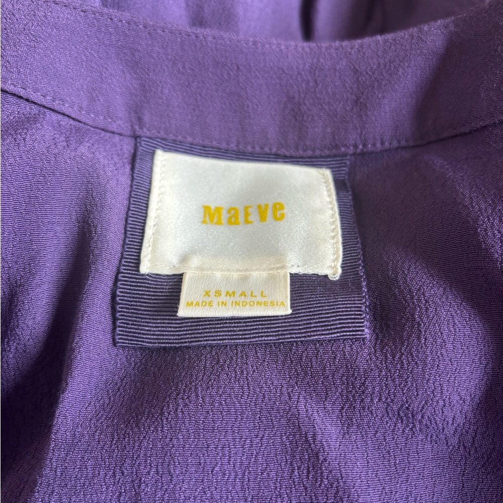 ANTHROPOLOGIE Maeve Purple Short Sleeve Dress - Picture 4 of 9